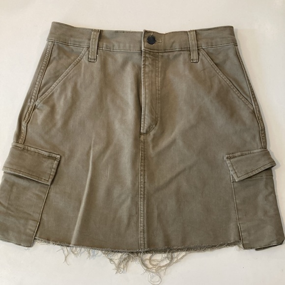 Joe’s Jeans The Cargo Mini Skirt Olive Green Size 28 (4-6) - Picture 6 of 10